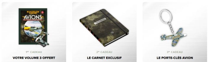 Cadeaux offerts avec la collection avions