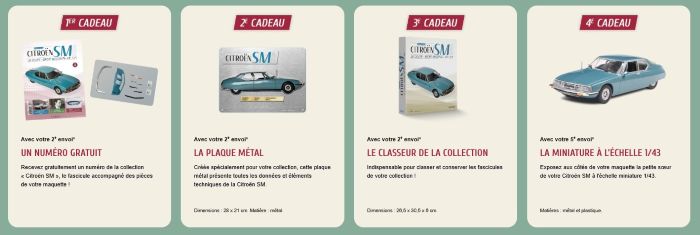 Cadeau avec la collection Hachette Citroen SM