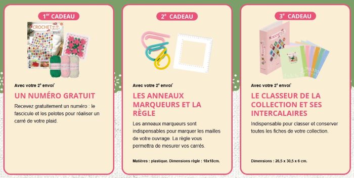 Cadeau avec la collection crochet Hachette