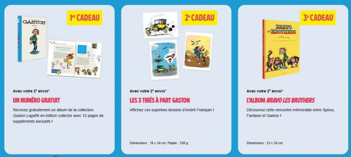 3 premiers cadeaux  collection Gaston Hachette
