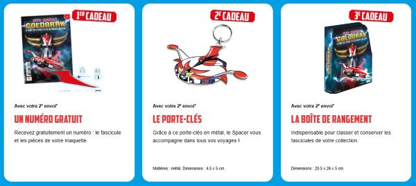 Cadeaux avec la collection Goldorak