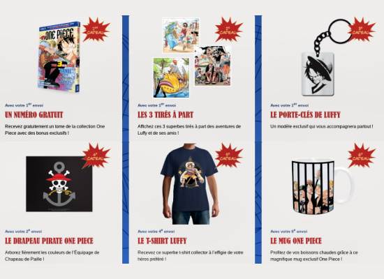Cadeaux de la collection One Piece Log Hachette