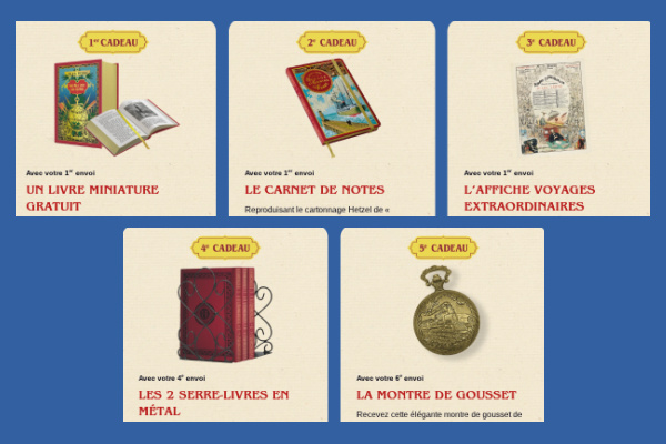 Cadeaux avec la collection Hachette les livres miniatures Jules Verne
