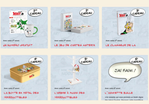 Cadeaux offerts avec le collection Mugs Asterix Hachette