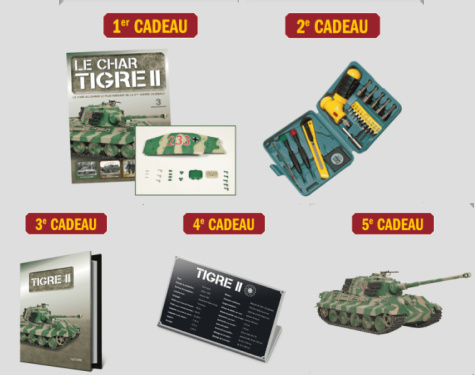 Cadeaux avec la collection char Tigre 2 Hachette