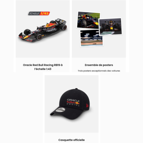 Cadeaux offertes avec la collection F1 Oracle Red Bull Racing RB19  Altaya