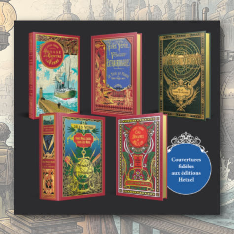 Visuels des  couvertures des livres de la collection Hachette les livres miniatures Jules Verne dition Hetzel