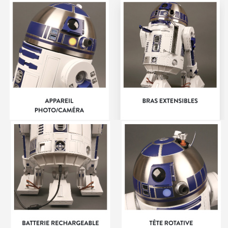 Dtails de la maquette R2D2  construire avec Altaya