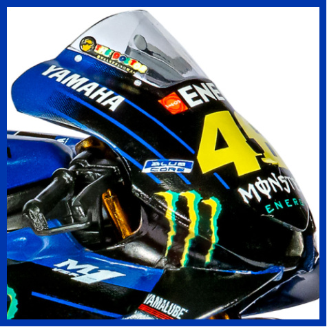 Dtails des miniatures de la collection moto GP 1/18