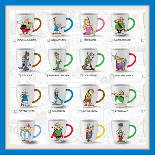 Exemples de mugs Asterix de la collection mugs-asterix.com