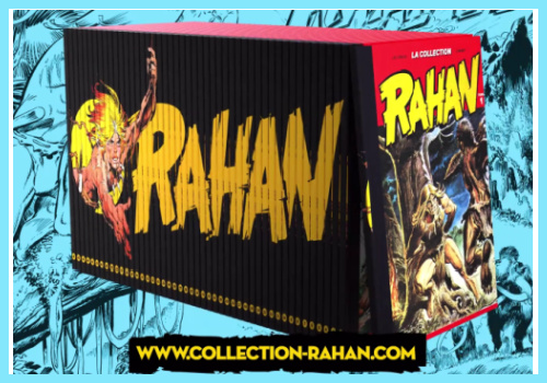 Frise avec les dos de BD de la collection Rahan