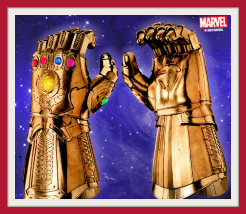Vue du gant de Thanos en taille réelle
