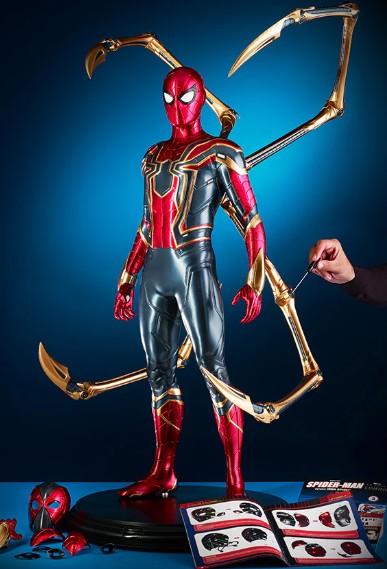 Vue de la maquette complete de Iron Spiderman Altaya