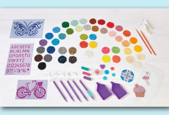 matriel reu avec la collection peinture Diamant Altaya