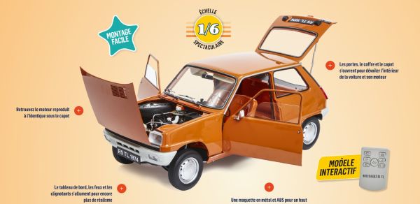 modele mont� de la maquette Hachette Renault 5