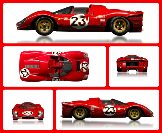 Diffrentes vues de la maquette Ferrari Altaya