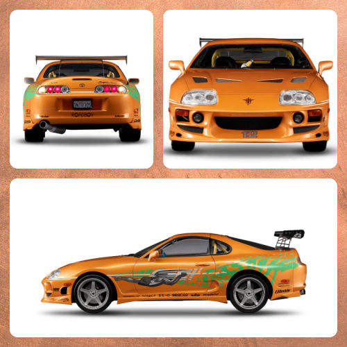 Diffrentes vues de la maquette de la  Toyota Supra MK IV de Fast and Furious